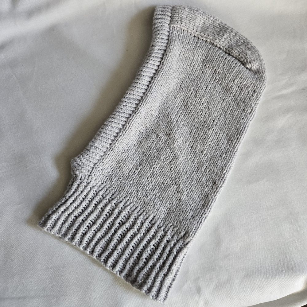 Hand Made Soft And Cozy Light Gray Knit Balaclava